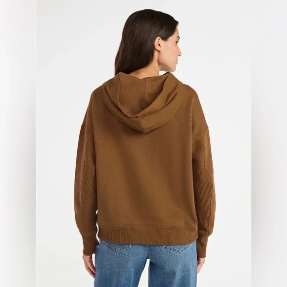 Time and Tru Boho Waffle Mixed Media Hoodie Size XXL NWT Loungewear Cozy - Picture 2 of 3